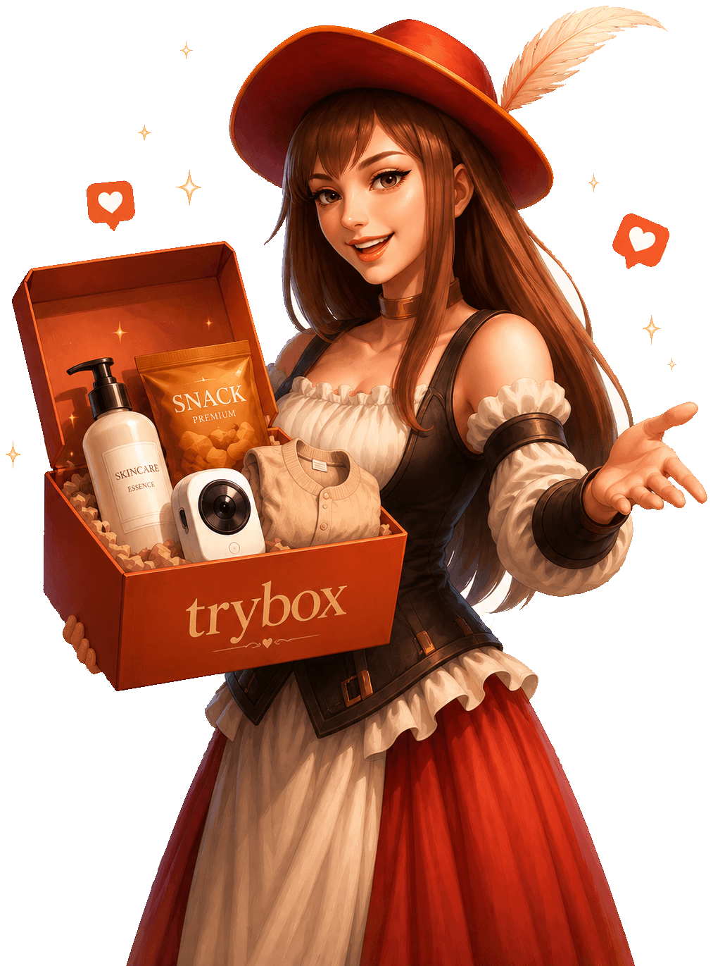 試用獵人 — 捧著 trybox 試用禮盒的品牌大使